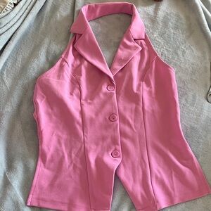 Chic Women's Pink  halter top and short set